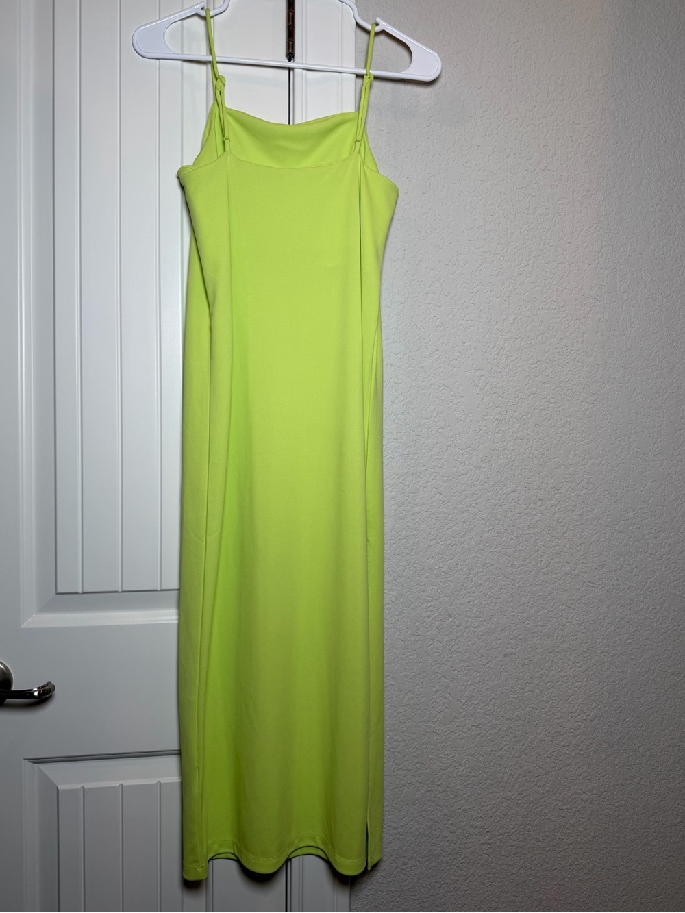 H&M Neon Lime Slip Maxi Dress - Picture 3 of 3